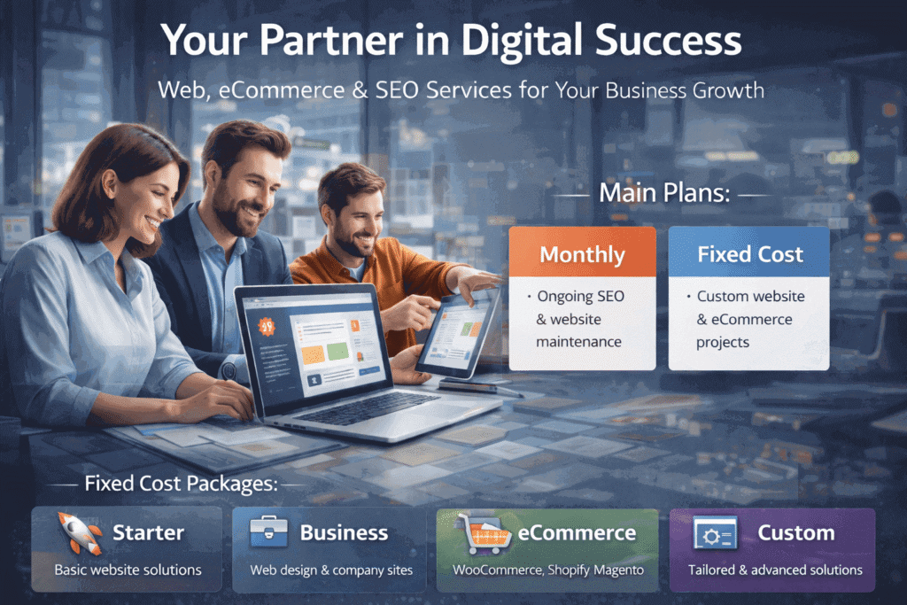 create an online shop ecommerce website development